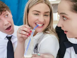 Slutty college girl Serena Avery gets fucked during truth or dare game