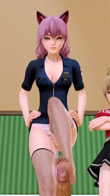 A Night with Two Cats - 3D Hentai