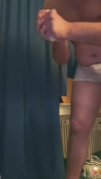 Chub Boy Pissing in White Undies