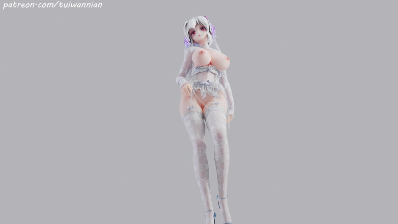 MikuMotion: [mmd] gaun pengantin sutera putih cinta pengantin T-ara yang lemah