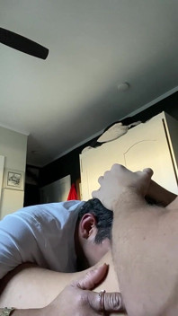 Latino Papi Swallows Huge Load From Big White Cock