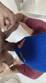 The Colombian Macho Masturbates While Twink Sucks His Fat Cock