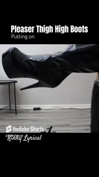 Boots Fetish - Putting on Pleaser Thigh High Boots