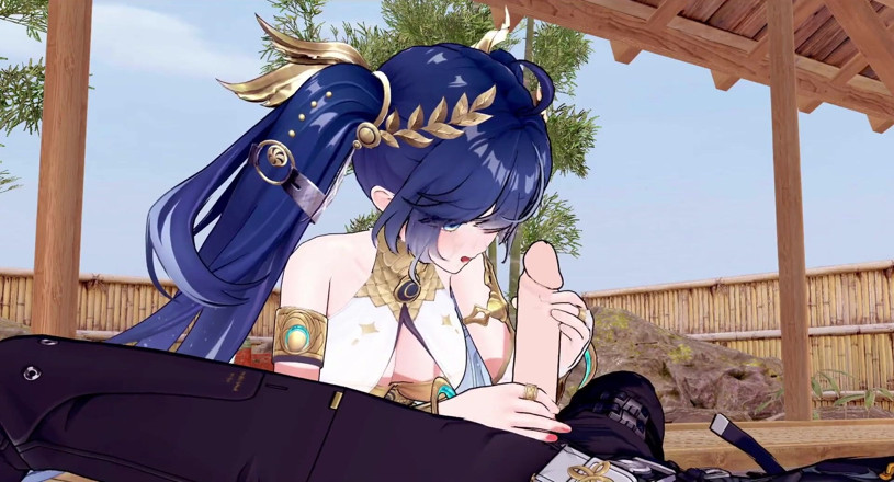 Tomu aisuman: [wuthering Waves] Inuo X Rover: Steamy Hot Spring Sex Amidst...