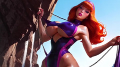 Maybellen: Scooby-डू से Daphne Blake! लंड हिलाने के निर्देश परफेक्ट बड़े स्तनों को छेड़ना