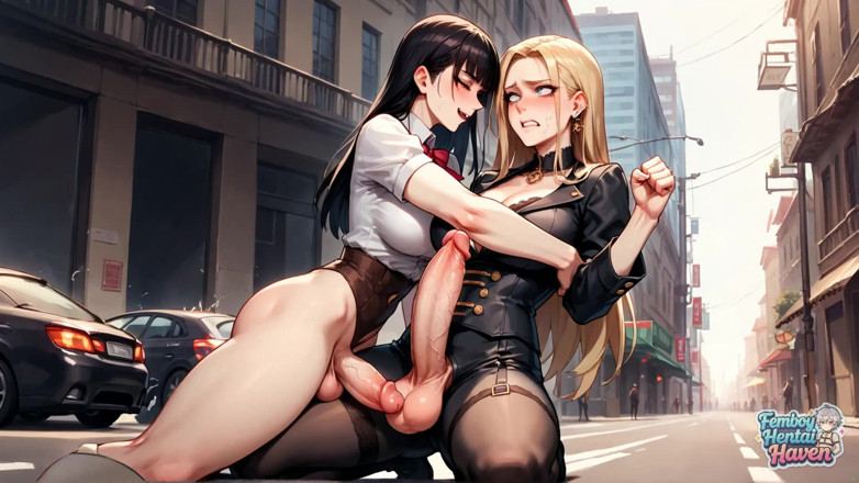 Femboy Hentai Haven: Femboy's City Street Cum Splash je nejžhavější, nejpůsobivější Femboy XXX!