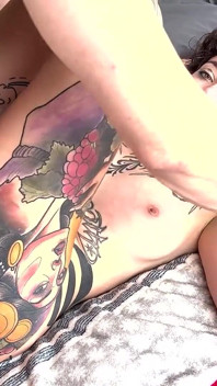 Tattooed Babe Destroyed by Her Neighbor's Big Cock!
