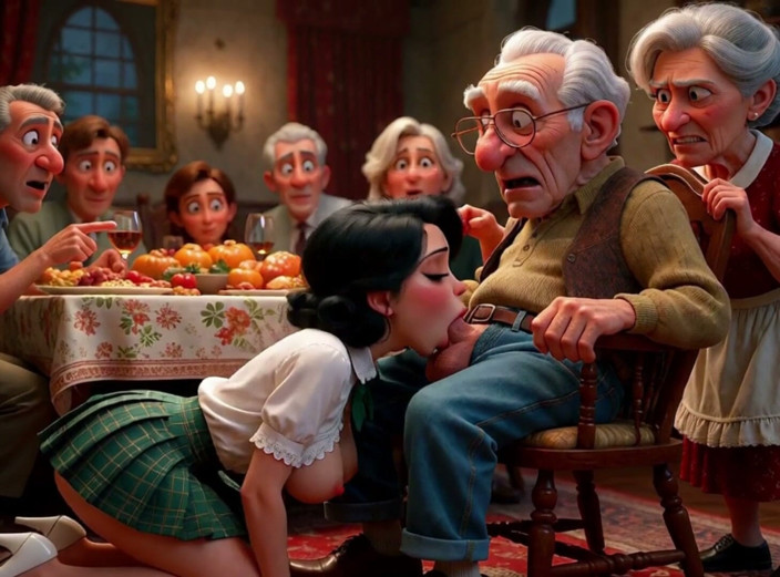 My night collection: At a Dinner for the Elderly, a Young Woman Arrived...