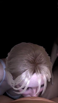 Dvě sexy blondýnky dvojité kouření | 3D porno