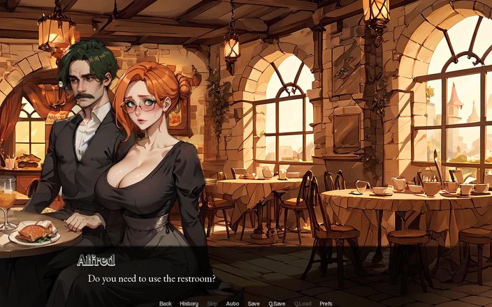 Dirty GamesXxX: Колледж Mysteria: девушка изменяет своему парню во время обеда с ним в ресторане - эпизод 9