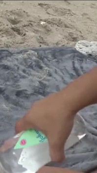 Brandi bae ngocok kontol orang asing di pantai umum