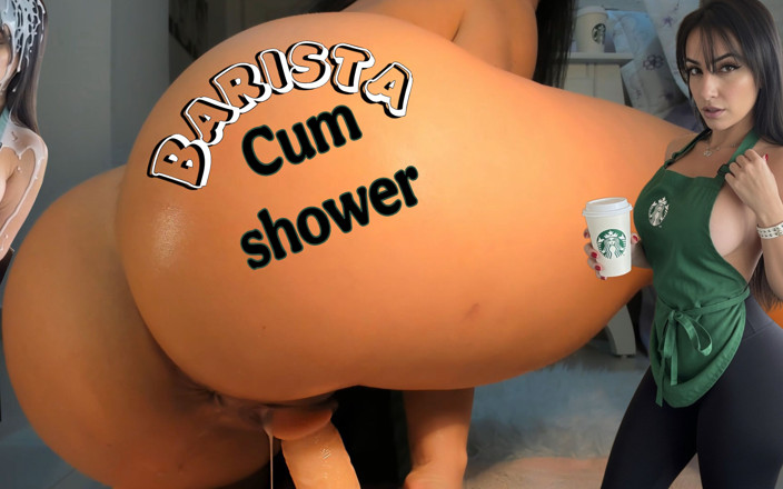Emanuelly Raquel: Roleplay Hot Latina Barista Emanuelly Raquel Cum Shower and Creampie