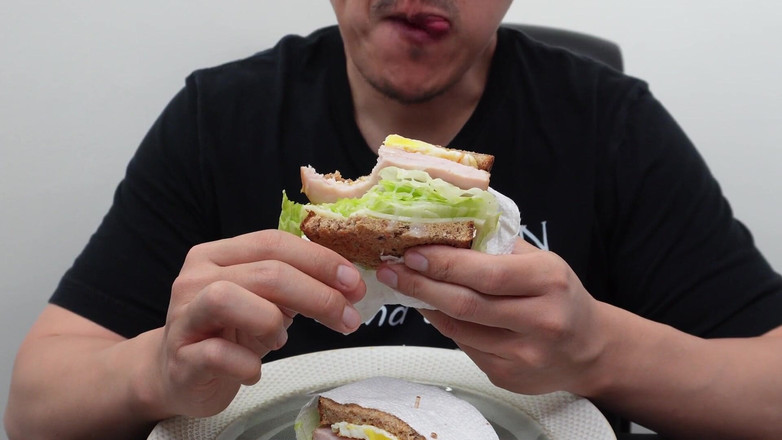 UnderXiaoQiang: Asmr Asian Guy Cum Eating Breakfast Sandwich