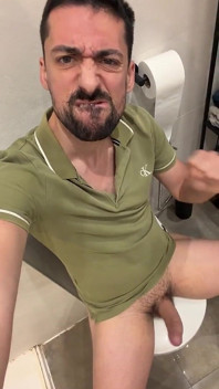 Hot Stepdaddy Jerking off in Bathroom