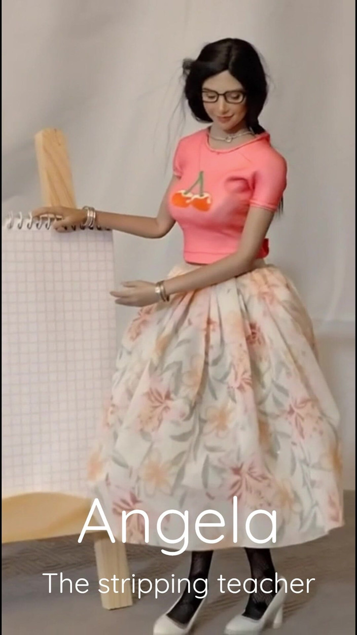 PeacefulDigit325: Angela - раздевается учительница