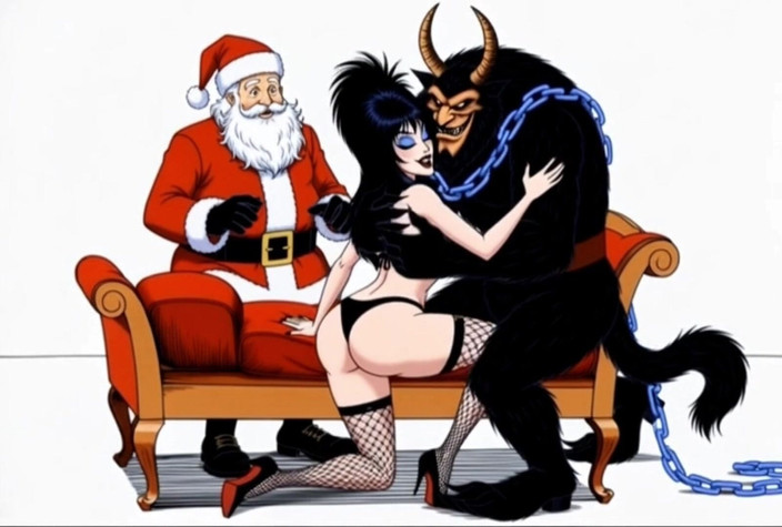 Octopussy Lovers Club: Krampus karanlığın götünün sahibesi Elvira'ya göt tıkacı soktu ve onu...