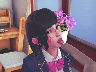 Waifu club 3D: DVA college girl licks your cock with her tongue and...