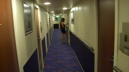 VividRedHead: Big boobied teen gets nude in cabin on the cruise