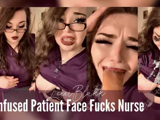 Confused patient face fucks nurse