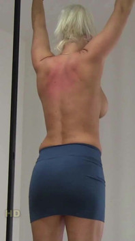Ally's bare back whip