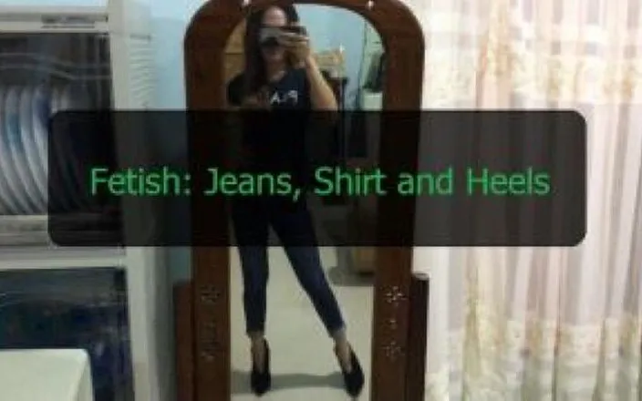 Alexa Ordaniza: Fetish: Jeans Shirt and Heels