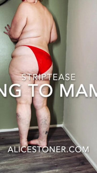 BBW Dancing Queen Strips and Jiggles Her Fat Body