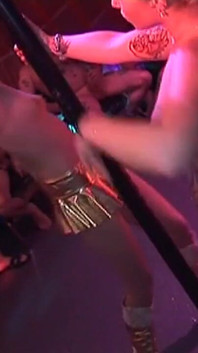 Blonde Babes Devour Dripping Pussies in Wild Strip Club Orgy