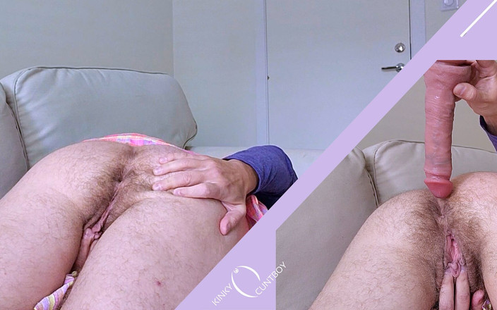 FTM Kinky cuntboy: Sarong up a anál s pohyblivým robertkem v extrémně chlupatém...