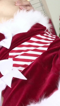 Super Sexy Female Dressed as Santa's Helper, Her Hole Filled with a Hard.