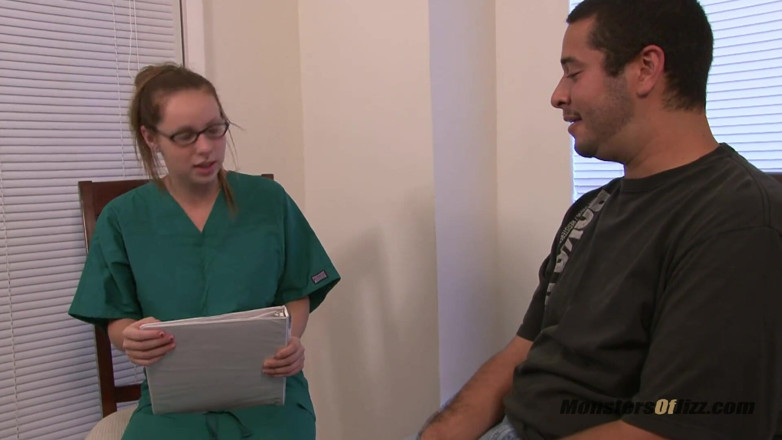 Monsters Of Jizz: Naughty Nurse Jerks Out Huge Sperm Sample