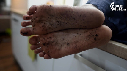 Czech Soles - foot fetish content: Wanna clean my dirty soles?