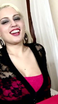Hot blonde sucks big cock!