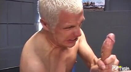Gay Diaries: Guy with white hair gets rough mouth fuck from a...