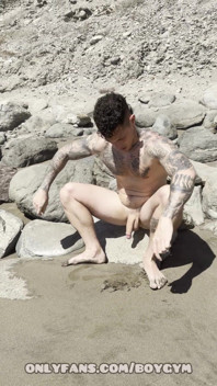 Gay Exhibitionist in a Nudist Beach