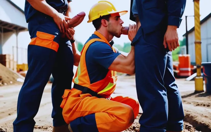 Real narrated fantasy: Construction Blowjob. Part 4