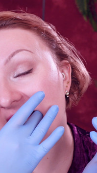 Obličej a zuby fetiš: Asmr video v modrých lékařských rukavicích Sestry Mitrile. Arya Grander