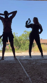 Empressbellasadic Punishing Slave with Whip