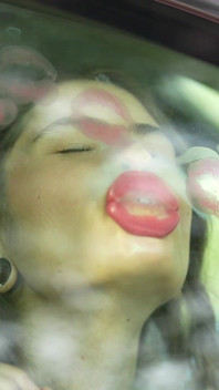 Naughty girl pink lipstick marks