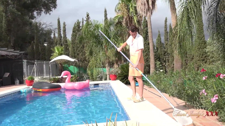 Aunt Judy's XXX: 47yo Busty Mature MILF Marie Fucks the Pool Boy