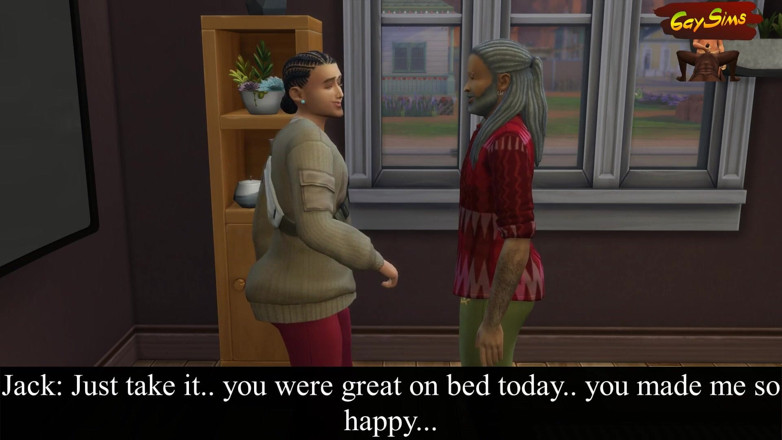 Dirty gay Sims: Older black gay artist bred a young twink without mercy  -...