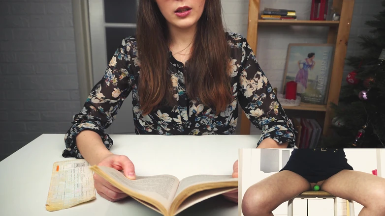 Rita_Solo: Letterlijk orgasme van een jonge schoonheid. Zittend op een vibrator