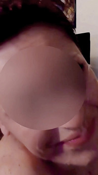 White Leggings Sloppy Dildo Deepthroat with a Lot of Saliva