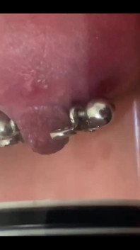 Pumping and Sucking Hard My Pierced Nipples