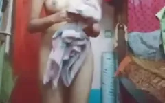 Playing with My Small Boobs and Fingering My Tight Pussy After Bath