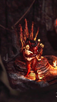 Infierno. Sexo caliente en el infierno. Diablo folla duro a una joven esclava sexy