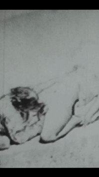 Retro-porno, retro-erotik-theater - freundliches paar