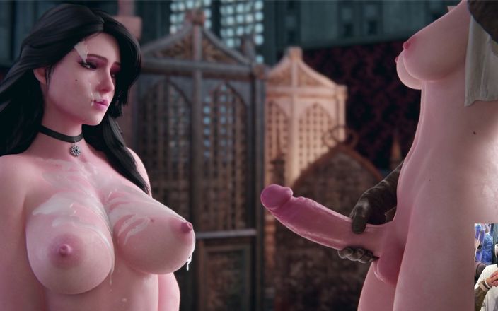 L6RD7BLU3 FUTA: Yennefer с большой грудью разбрызгивают повсюду спермой futa
