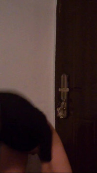 Skinny Teen with Glasses Full Bladder Standing and Pee on the Floor