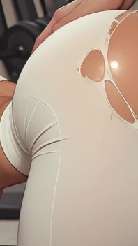 Creamy Pussy Fuck! Gym Sex! Ripped Leggings Fuck Doggystyle