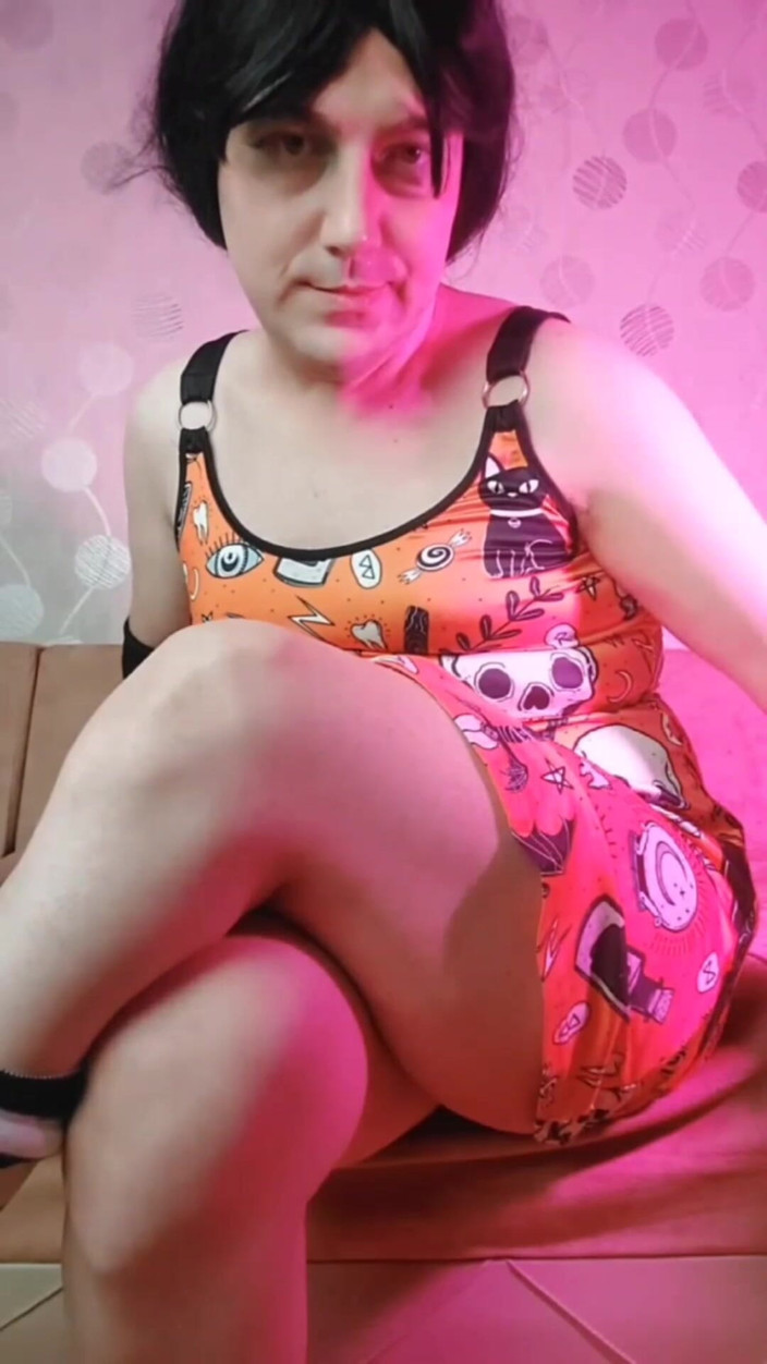 Kitty_Cross: Halloween Outfit Amateur Femboy Attractive Legs